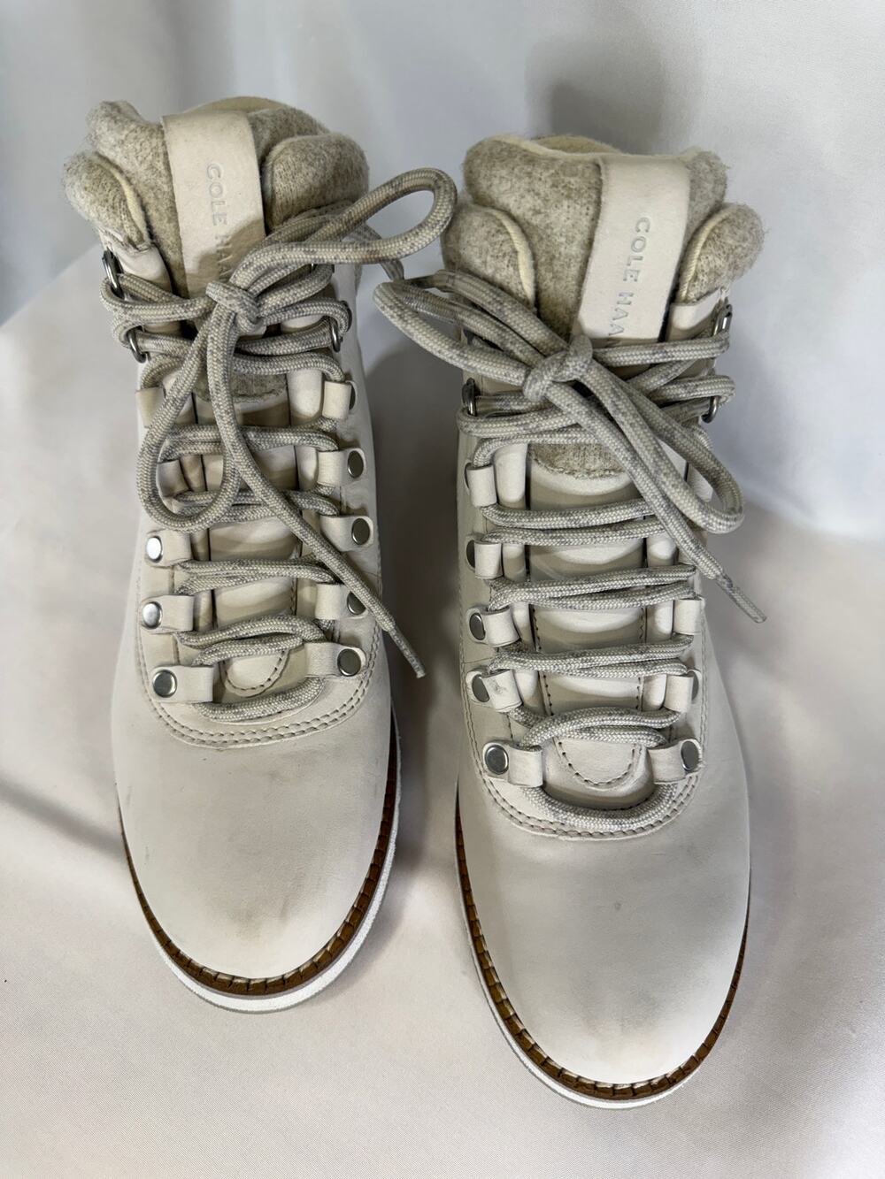Cole Haan ZeroGrand Explorer Gateway Hiker Boots Women’s 7B Silver Birch W25591
